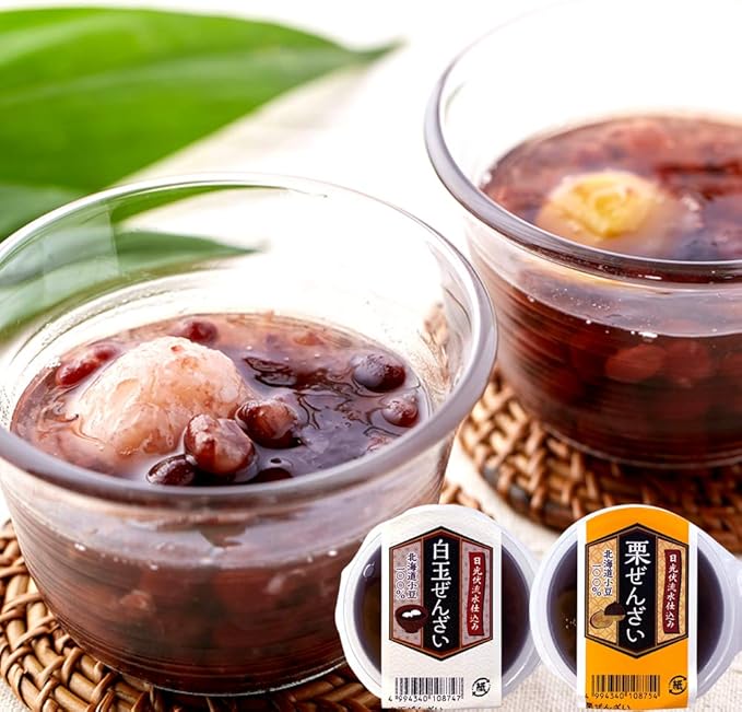 Amazon 天然生活 ぜんざい 2種 白玉 栗 8個入り 白玉 栗 和菓子 スイーツ 小豆 セット 若山商店 おしるこ ぜんざい 通販