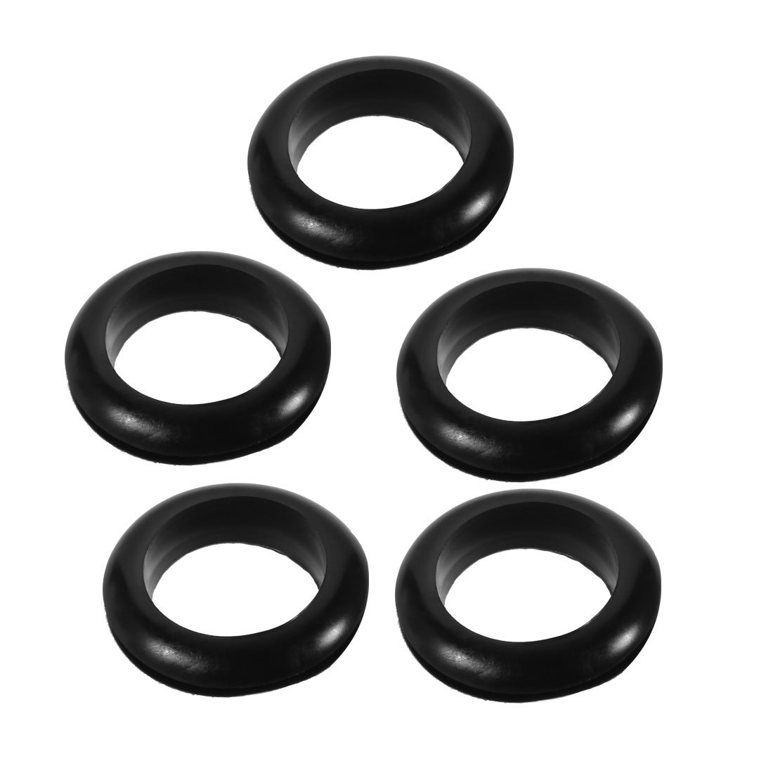 sourcingmap 5pcs Double Side Rubber Ring Sealing Grommet Wire Grommets 35mm x 9.2mm