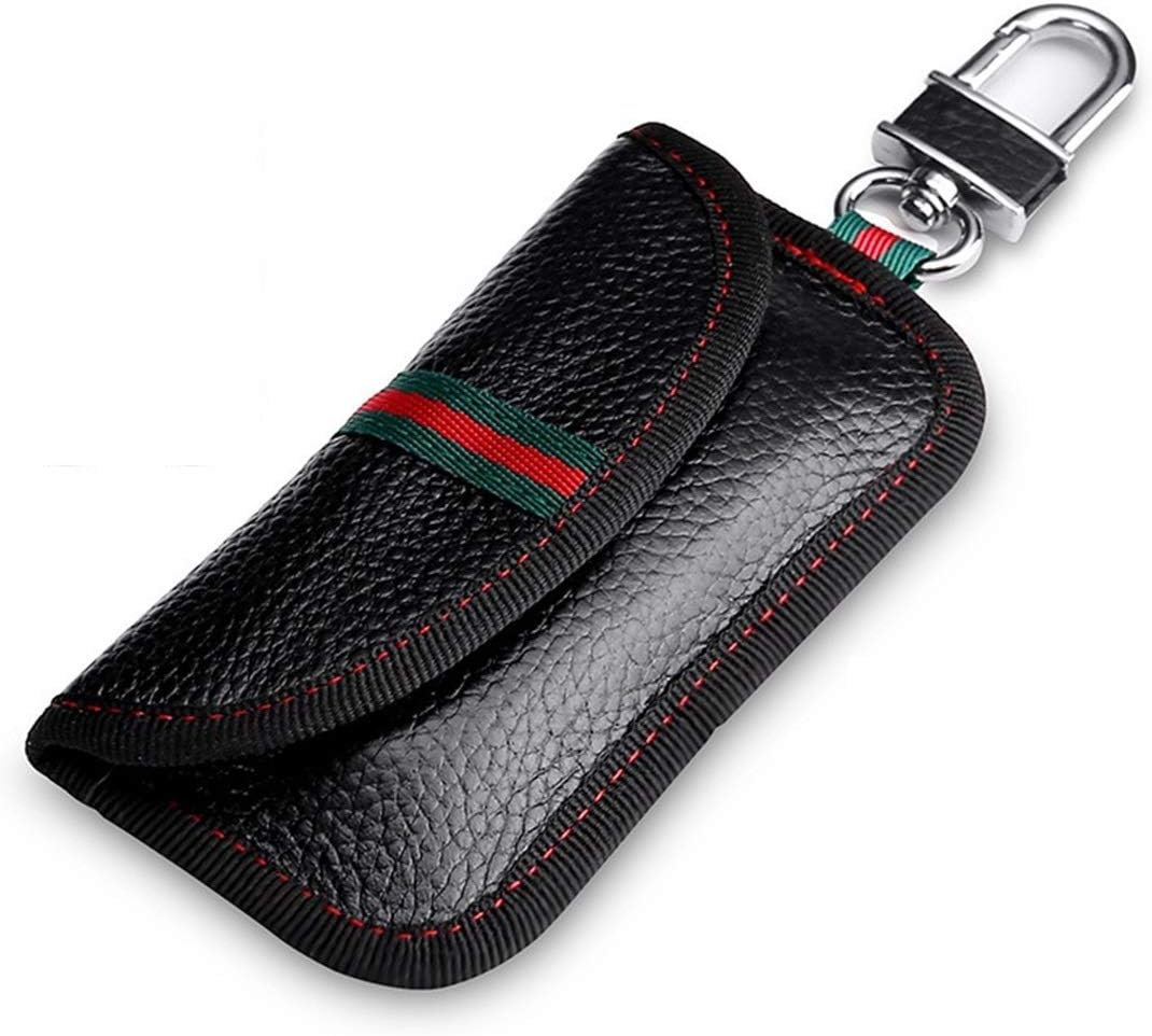 リレーアタック リレーアタック対策 リレーアタック防止用スマートキーケース 電波遮断キーケース リレーアタックによる車の盗難防止 電波遮断ポーチ キーケース キーホルダー 本革 改良型 カーアラーム 車 バイク Amazon