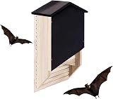 Beedozo Wooden Bat House Garden Outdoor Hibernation Nest Box Decoration Reusable view 5