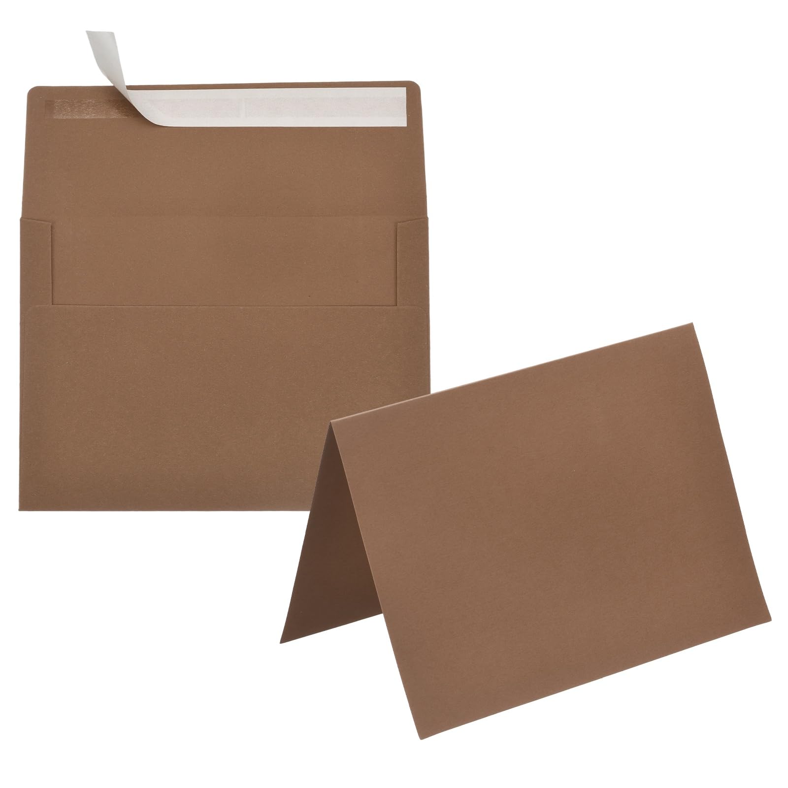 PATIKIL 50Pack Light Coffee 5x7 Blank Cards and Envelopes, Self Seal A7 ...