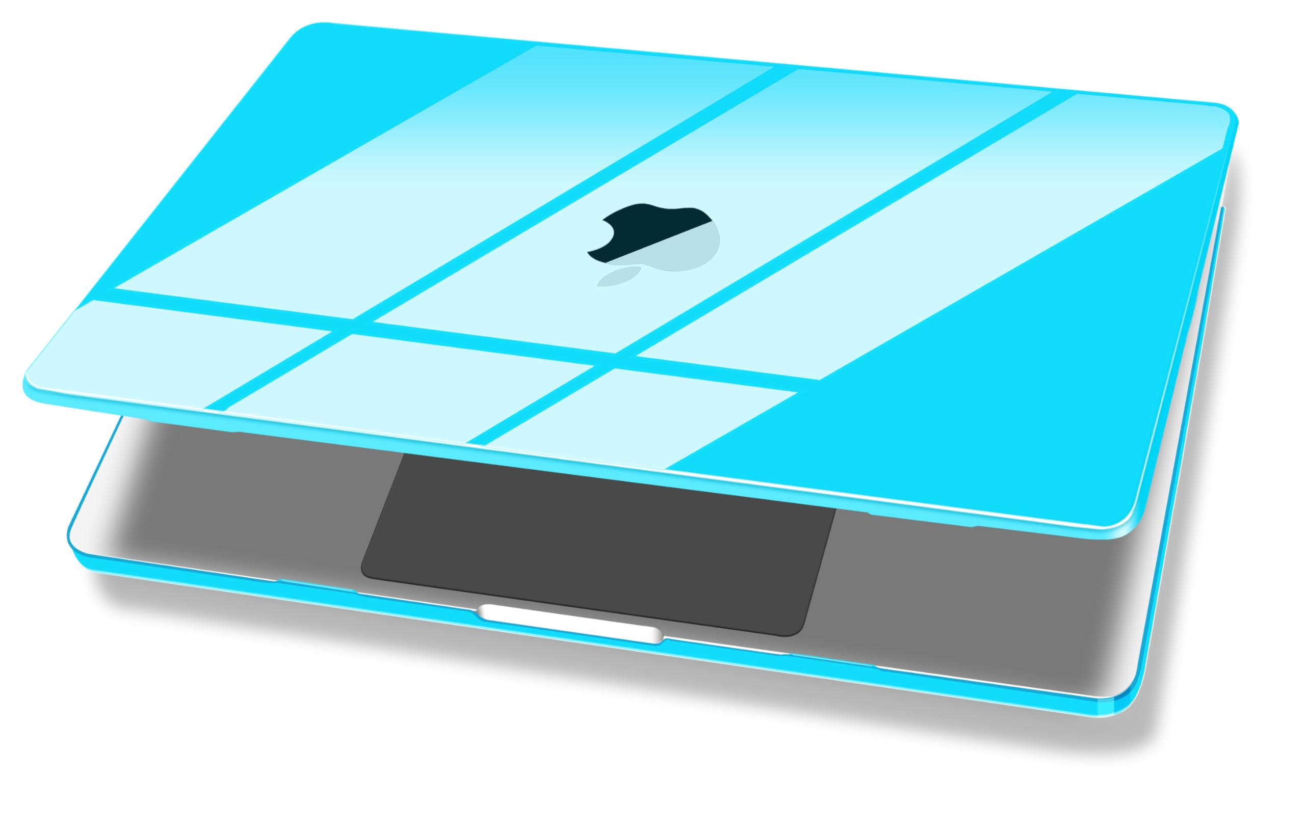 UESWILL Compatible with 2022-2026 MacBook Air 13 inch M5 M4 M3 M2 Case Model A3449 A3240 A3113 A2681, Glossy Crystal Hard Shell Cover + Microfiber Cloth, Aqua Blue