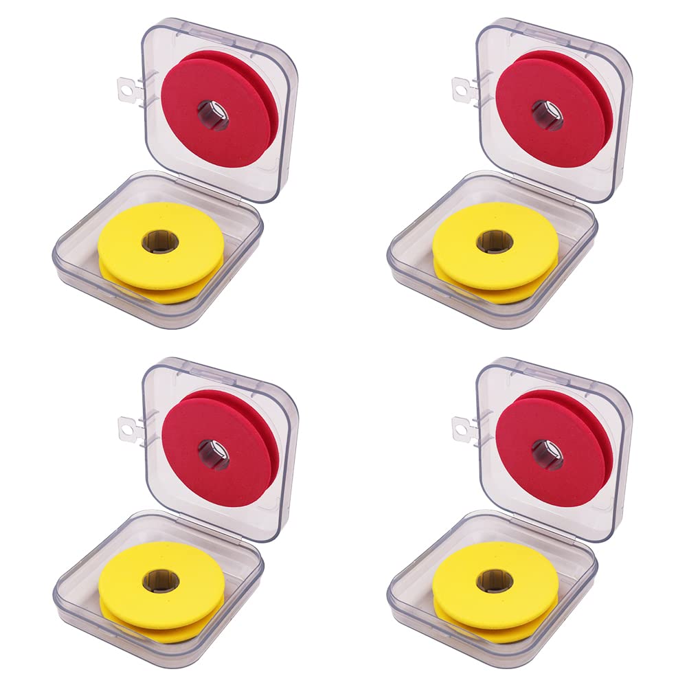 ANCLLO 8pcs Fishing Foam Spools for Fishing Line, Fishing Foam, Foam Reels Packed in Plastic Box, Mainly Used for Storing Fishing Lines and Accessories