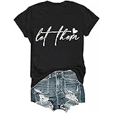 Let Them Shirts for Women Mental Health Shirt Inspirational Simple Graphic Print Top