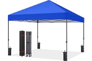 HLONG 10x10 Pop Up Canopy - Beach Tent with One Push Setup,Blue