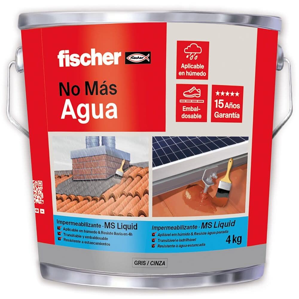 Fischer MS – Pot impermeabilizante MS Liquid 1 Kg Grey
