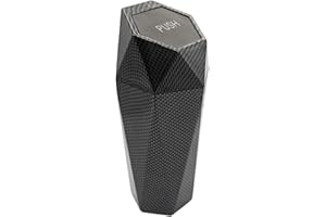 BLAU GRUN Car Trash Can with Lid, Small Leakproof Portable Auto Garbage Can, Mini Diamond Design Trash Dustbin, Waterproof Vehicle Rubbish Bins for Automotive, Office, Kitchen, Home, Bedroom (1)