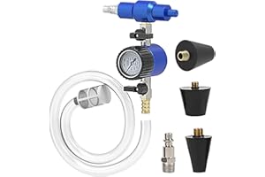 MR CARTOOL Coolant Vacuum Refill Tools Cooling System Refiller Kit Radiator Pressure Gauge Tester with 3 Sizes Adapters
