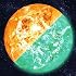 Leuchtender Wandsticker BLAUER PLANET – Glow In The Dark Dekor Fürs Kinderzimmer, Nachtlicht-Effekt, 30 Cm