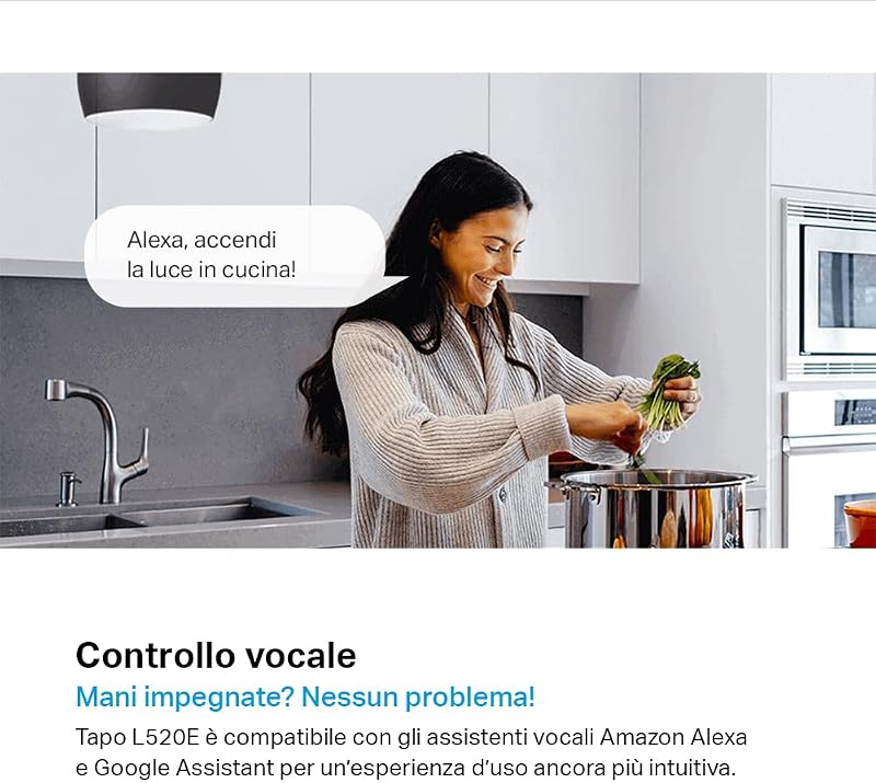 L520E Lampadina Smart WiFi E27 Bianco 4000K 806lm 60W Alexa Google