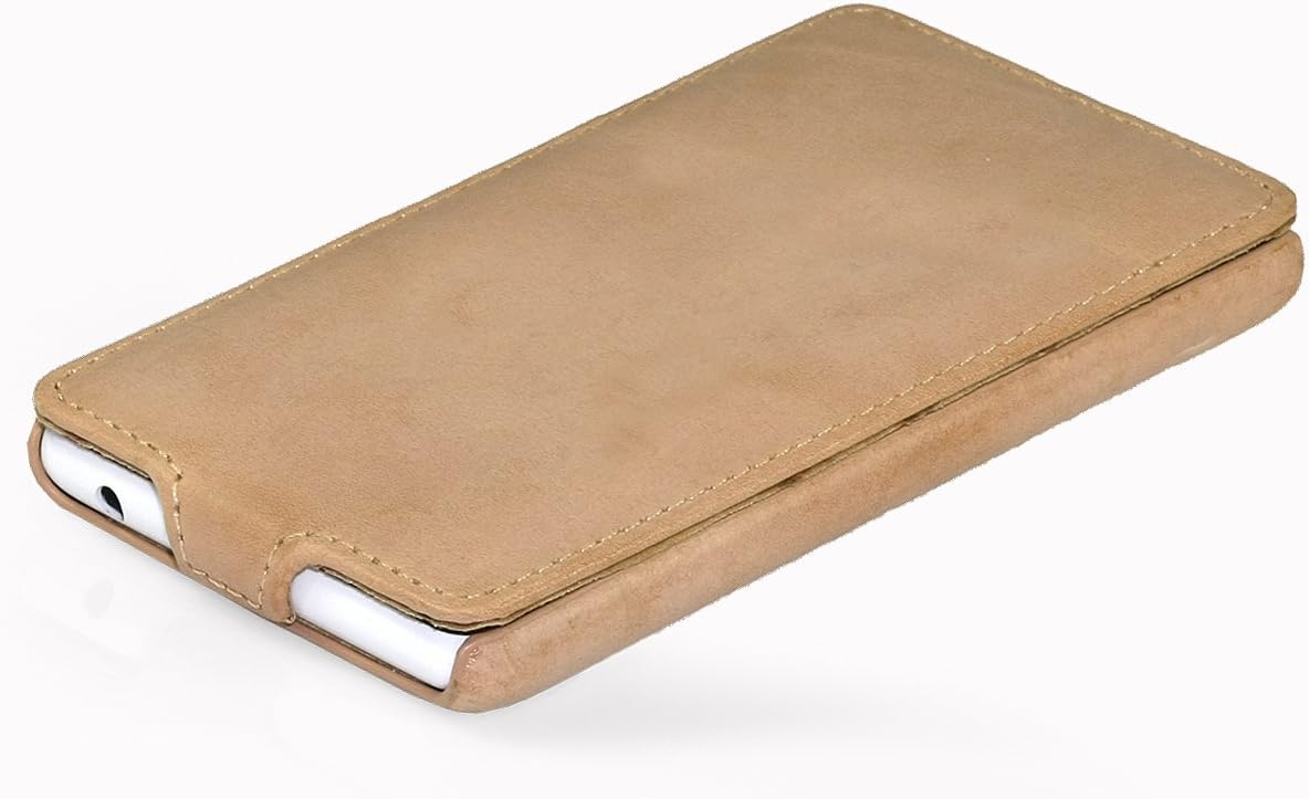 StilGut Ultraslim Case made of leather for Nokia Lumia 820 - Old Style Sand Beige - Image 5