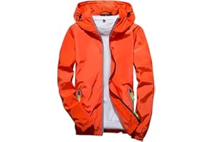 Lightweight Windbreaker Jackets For Men Big And Tall Spring Fall Casual Zipper Waterproof Mountain Coats,M-7XL Generic