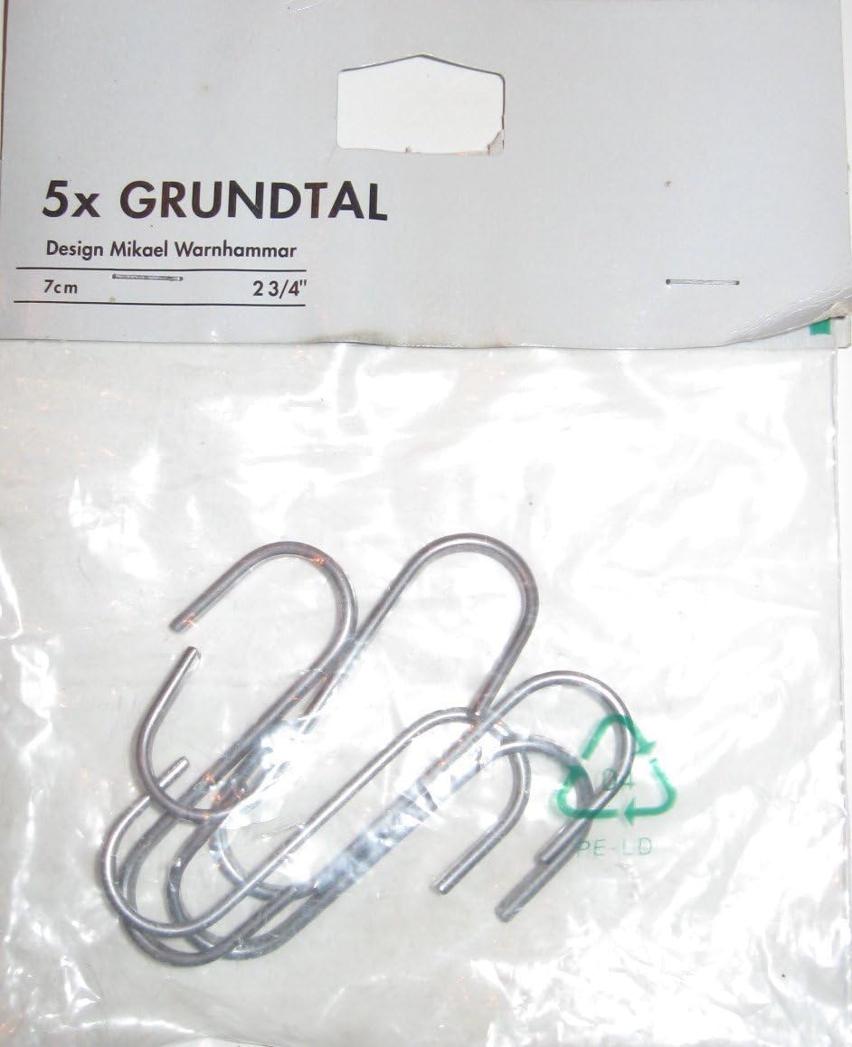 IKEA Grundtal 5 pc S Hook Hangers - 2.75" AD
