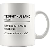 Panvola Trophy Husband Definition Mug Husband Gift From Wife Anniversary Couple Gifts For Husband Wedding Gifts Novelty Drinkware Ceramic Mug 11 oz White