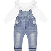 CHUMHEY Baby Pant Set,Toddler Overall Set,Little Girl Overall Shirt Cute Cartoon