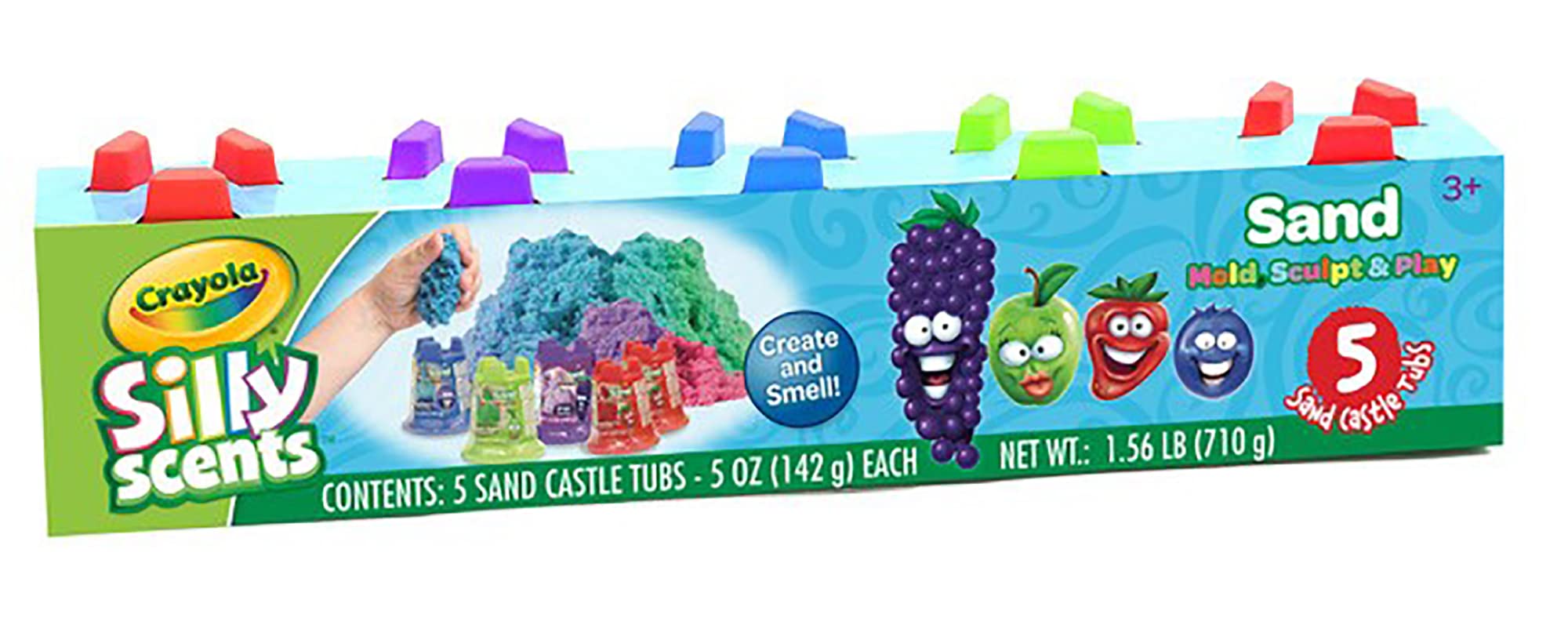 Crayola - Silly Scents Sand and 5oz Sand Castle in Paper Sleeve - 5pk, A1-2423
