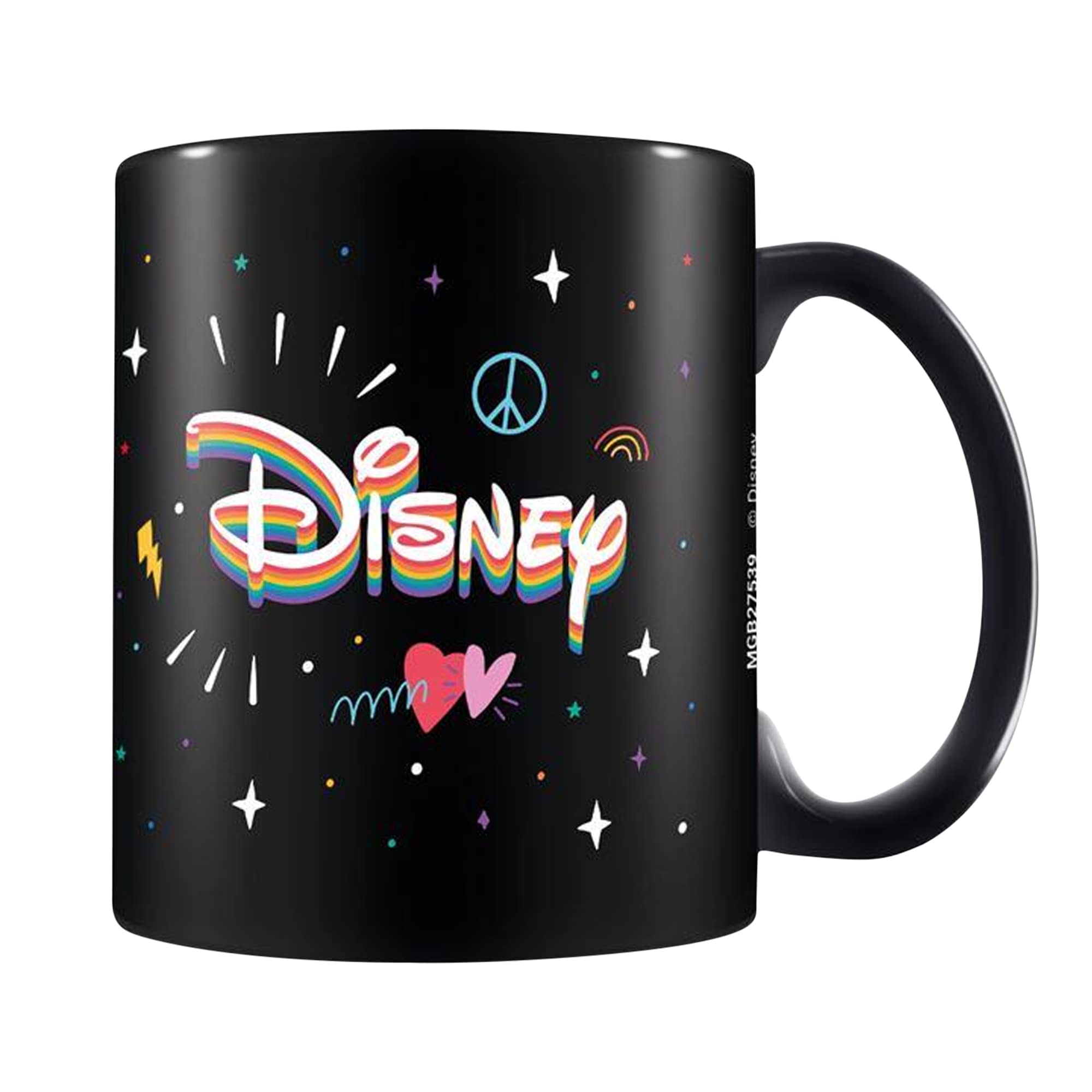 Disney Pride Mug in Presentation Gift Box (Disney Pride Logo Design) 11oz Ceramic Black Mug. Disney Rainbow Mug - Official Merchandise