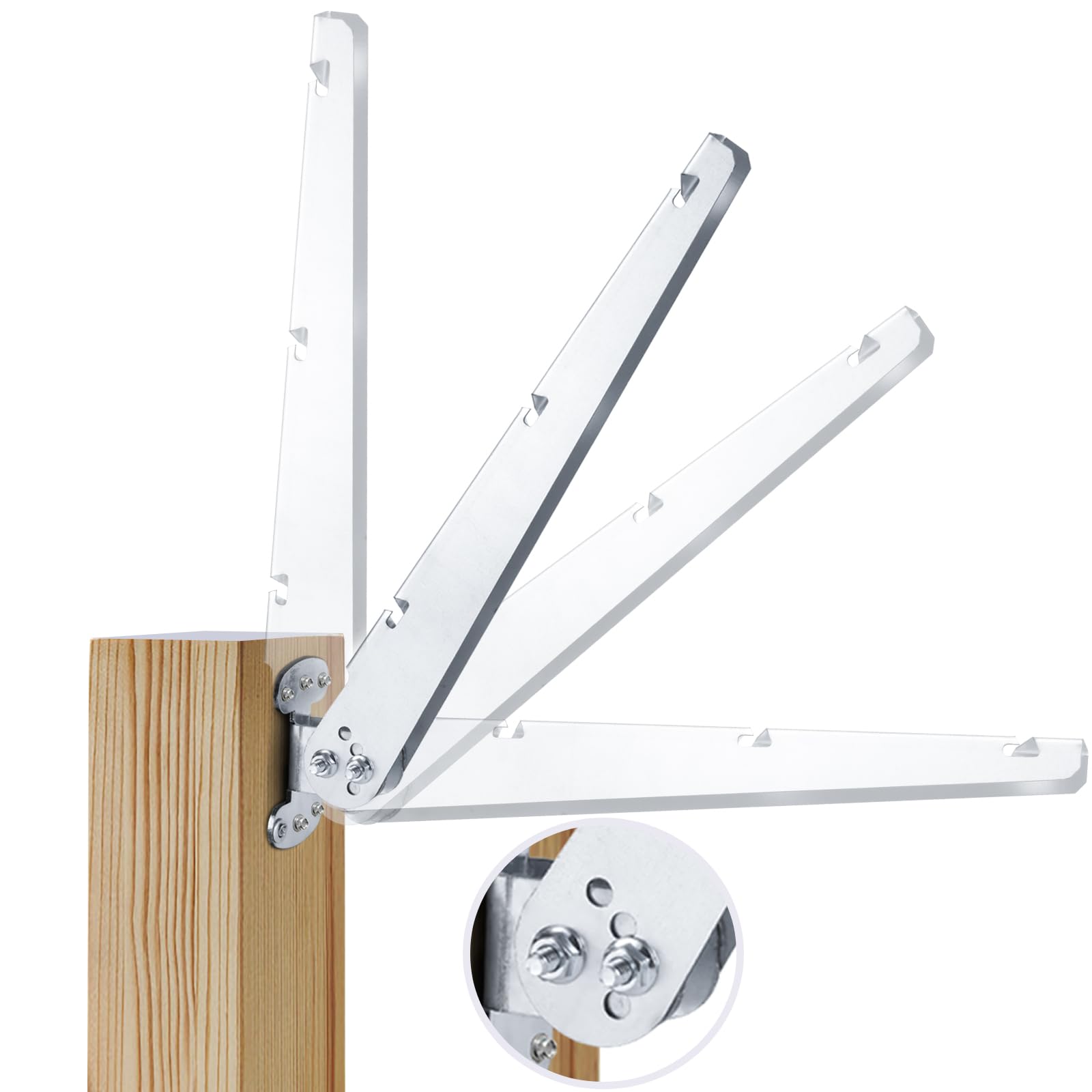 Photo 1 of GRELWT 10 Pack Barbed Wire Arm Extender for Wooden Fence Post, 15" Long Barbed Wire Arm Extensions, Hot-Dip Galvanized Steel Fence Height Extender Wall Mount Includes All Bolts