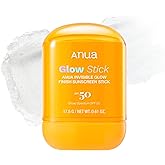 Anua Invisible Glow Sun Stick, 0.61 oz | SPF 50, Broad Spectrum UV Protection, Lightweight Sheer Finish, No White Cast, Easy Reapplication