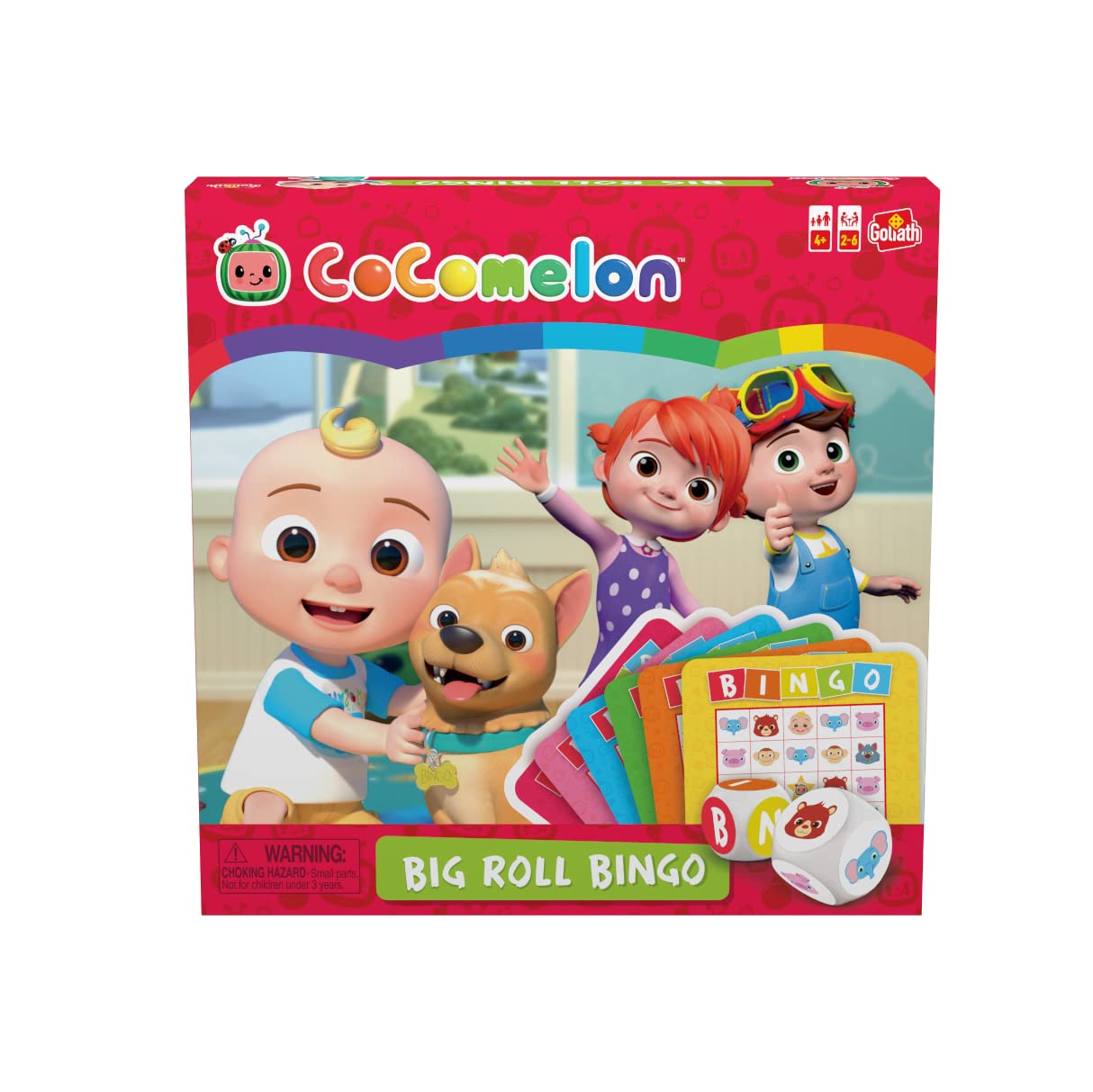 Goliath Games Cocomelon - Big Roll Bingo | Bingo-Style Educational Board Game for Kids Featuring Adorable Cocomelon Characters | For 2-6 Players | Ages 4+