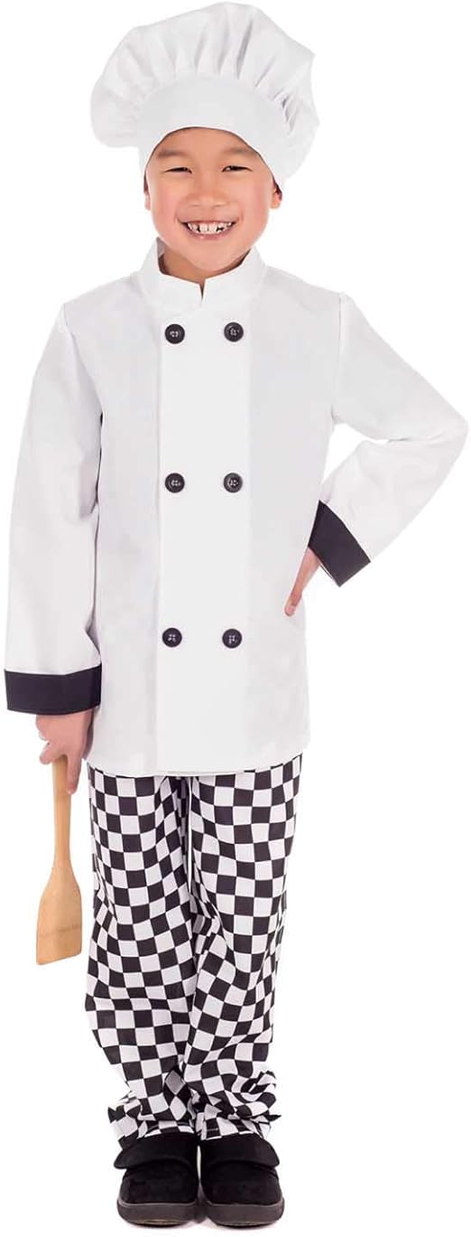 Fun Shack Kids Chef Costume Childrens Cook Uniform White Roleplay