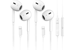GALAWELLY 2 Pack for iPhone Headphones Wired Earbuds Earphones Built-in Microphone & Volume Control Nosie Reduction Headsets Compatible with iPhone 14/Pro/Max/Plus/13/12/11/XR/XS/X/8/7/SE, Support All iOS Syste