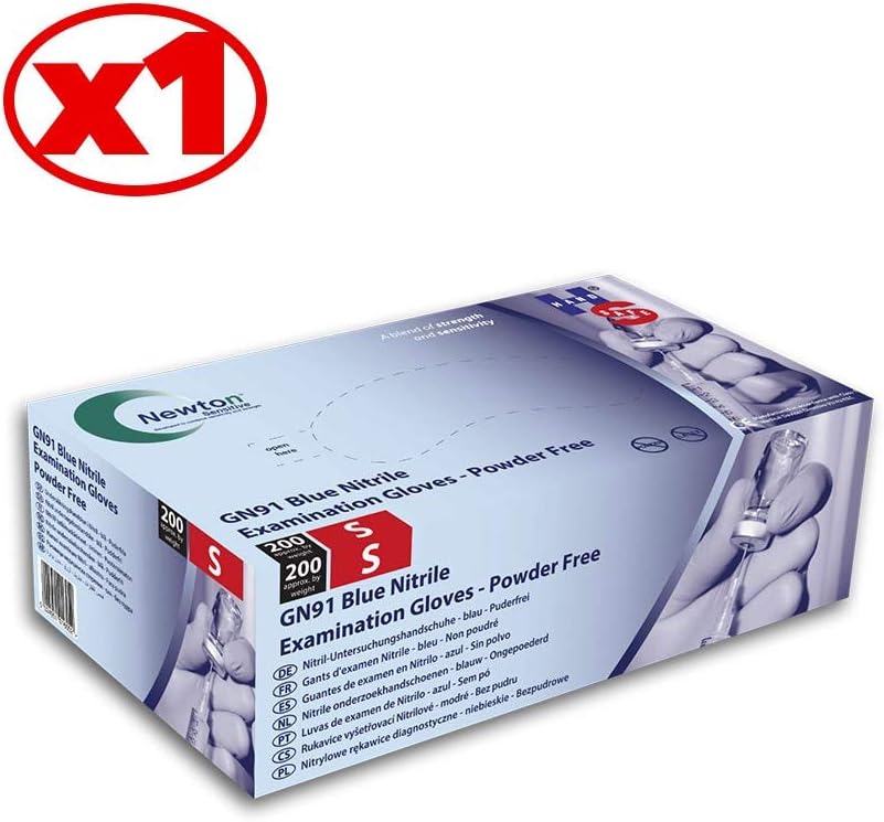 Handsafe Blue Light&nbsp;&ndash;&nbsp;Box of 200&nbsp;Nitrile Gloves&nbsp;&ndash;&nbsp;Powder-Free&nbsp;&ndash;&nbsp;GN91