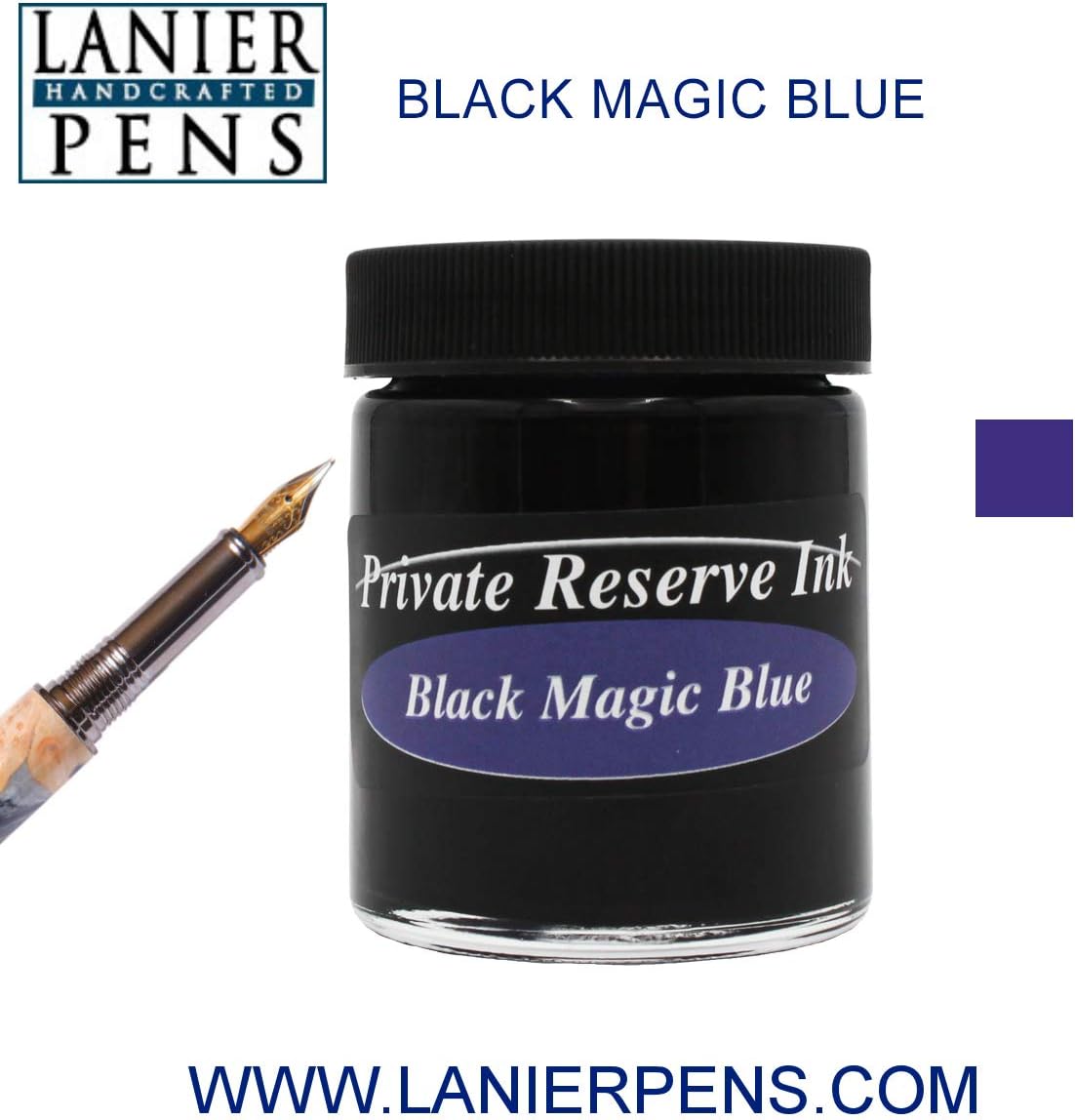 Private Reserve Ink, 60ML Ink Bottle – Black Magic Blue