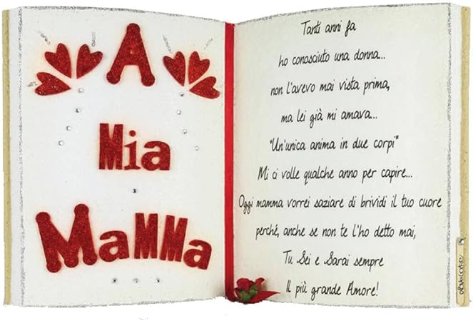 Lovecake A Mia Mamma Libro Decorativo Dediche Del Cuore Regalo Originale Per La Mamma Elemento D Arredo Realizzato Artigianalmente Amazon It Casa E Cucina