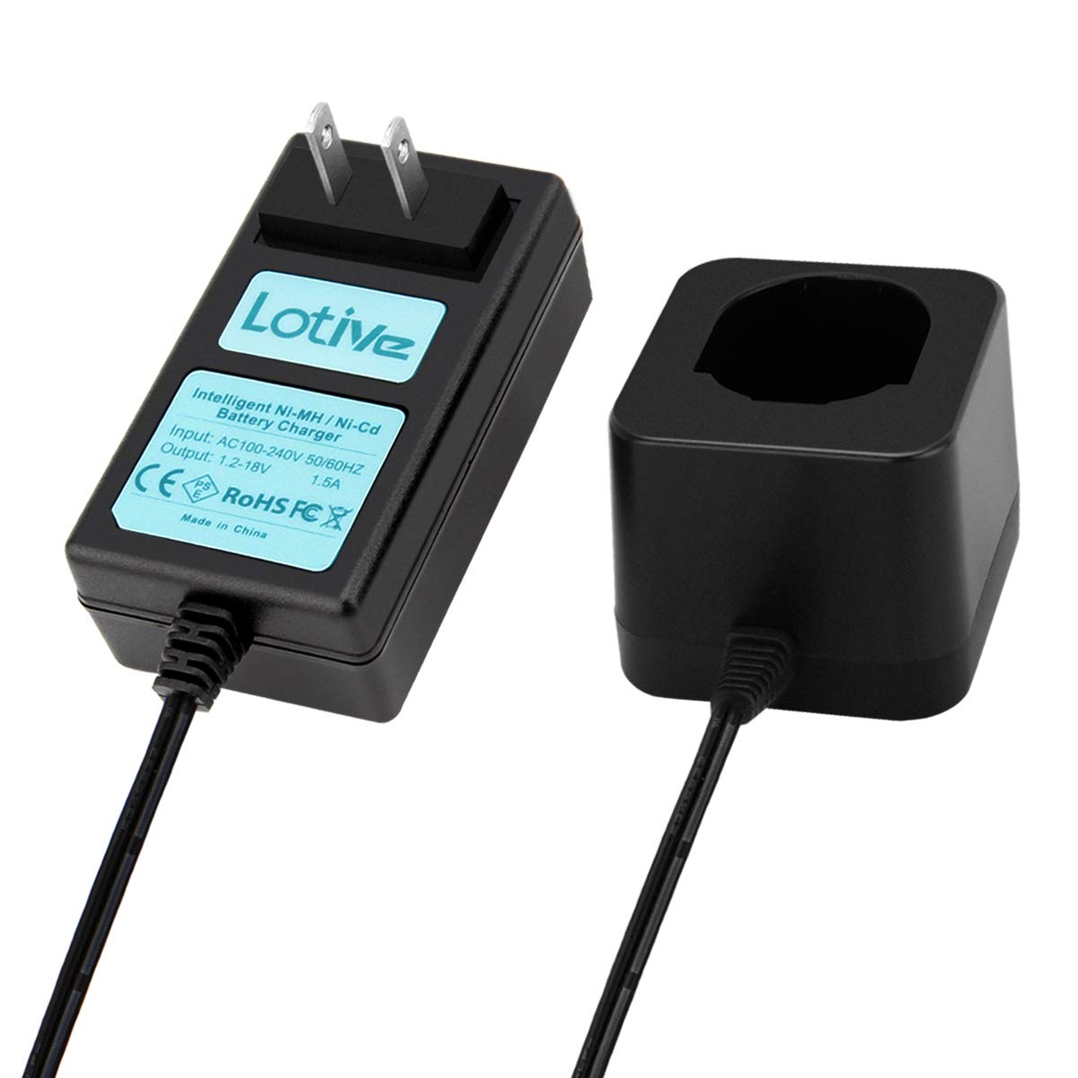 Lotive Battery Charger Compatible with Dewalt 1.2V-18V Ni-MH/Ni-CD Battery DW9061 DW9062 DW9091 DC9096 DW9099