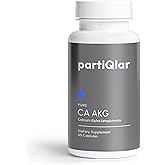 PartiQlar CA AKG Supplement - Pure Alpha Ketoglutarate with High Bio-Avaibility - Calcium AKG Supplement 1000mg per 2 Capsule Serving - Supports Healthy Aging Process - Made in The USA - 60 Capsules