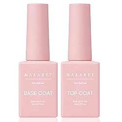 Makartt Gel Top Coat and Base Coat Kit: Clear Gloss