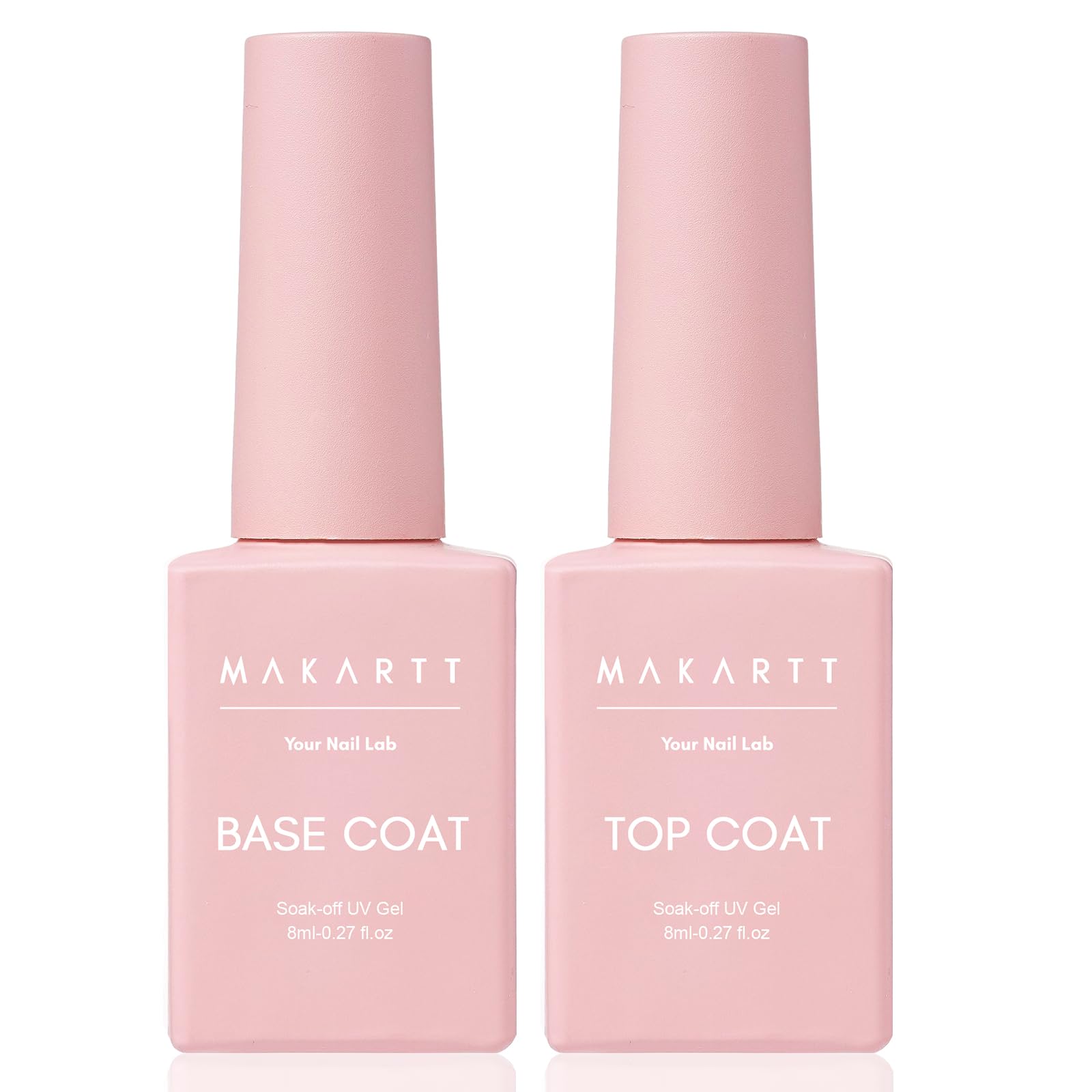 Makartt Gel Top Coat and Base Coat Kit: Clear Gloss