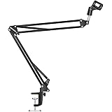 NEEWER Adjustable Microphone Suspension Boom Scissor Arm Stand, Max Load 1 KG Compact Mic Stand Made of Durable Steel for Radio Broadcasting Studio, Voice-Over Sound Studio, Stages, and TV Stations