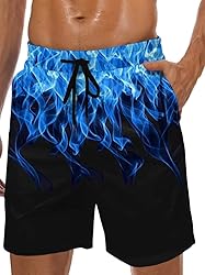 Lzzidou Men's Swim Trunks 9 Inch Inseam Bathing