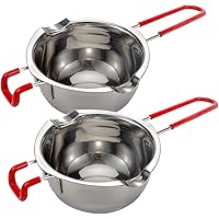 Double Boiler Stainless Steel Pot with Heat Resistant Handle,Large Capacity for Melting Chocolate, Butter, Cheese…