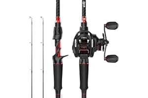 KastKing Brutus Twin Tip Fishing Rod and Reel Combo, Baitcaster Combo, Spinning Reel Combo & SpinCast Combo, KastFlex IM6 Gra