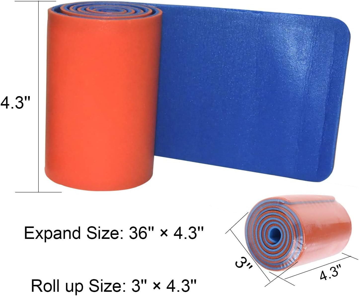 2 Pack Universal Aluminum Roll Splint Medical Polymer Fixture Bone First aid - 36 INCH, Orange - Image 3