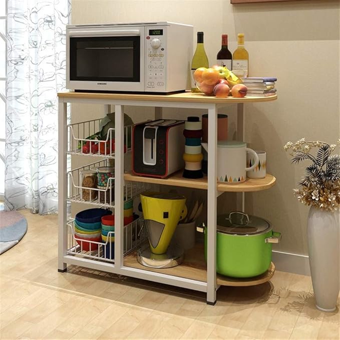 BinSanDa Home Estantes de Cocina, Estante de Cocina microondas ...