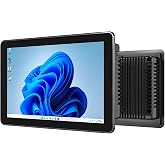 ONERugged 10.1 inch Industrial Panel PC P10J, 10 Point Capacitive Touch Screen Panel Computer, 8GB+128GB, Celeron N5100, Windows 11 Pro, 2xUSB3.0, HDMI, 2xRS232, 2xLAN, BT5.0/WiFi - Black