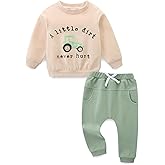 Toddler Baby Boy Clothes Long Sleeve Crewneck Sweatshirt with Pants Spring Fall Winter Outfits
