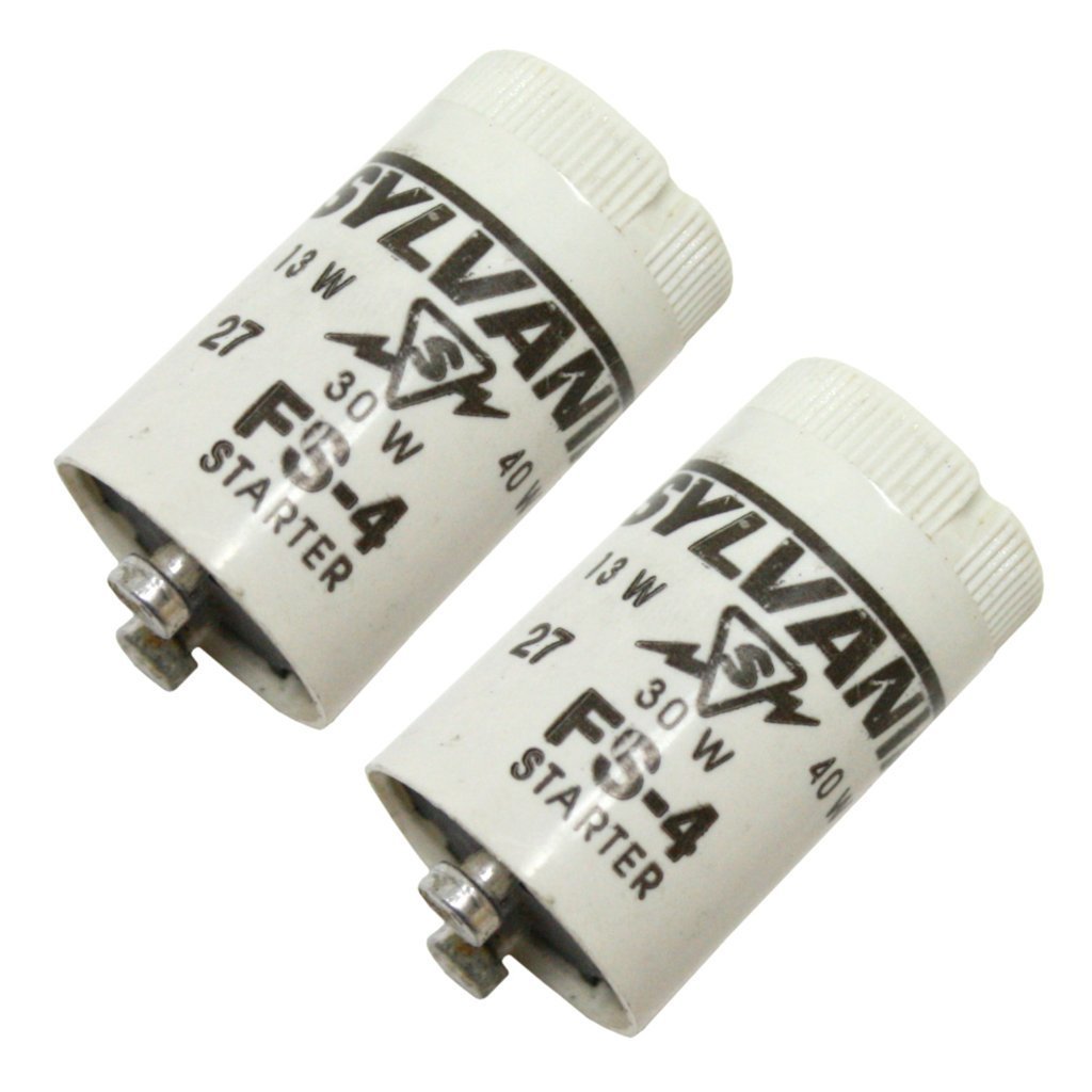 Photo 1 of Sylvania 44917 FS4 Fluorescent Starter 2/Pk 150240 40W 2 Count White Fluorescent Light Bulb