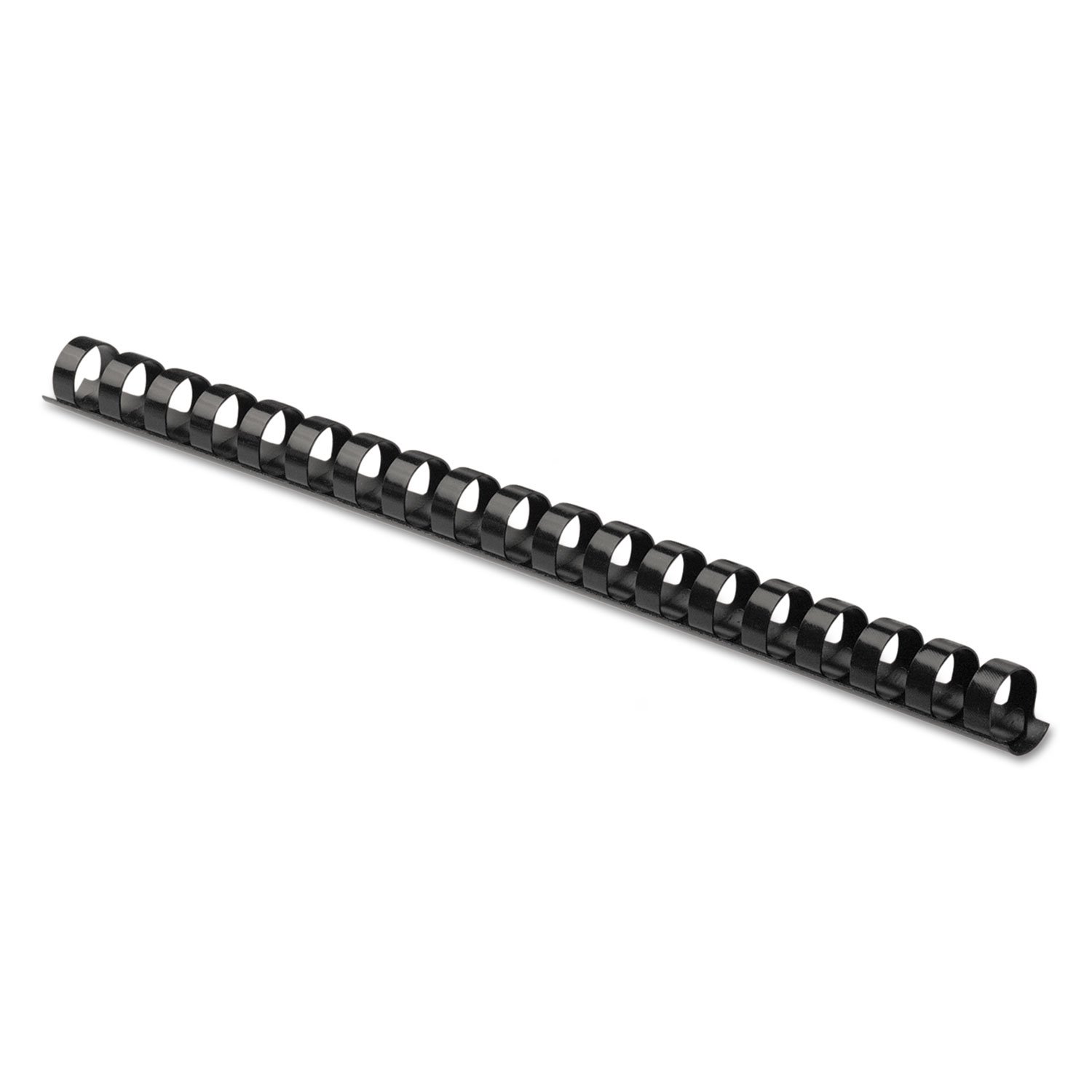 Fellowes Plastic Comb Binding Spines, 1/2 Inch Diameter, Black, 90 Sheets, 25 Pack (52323)