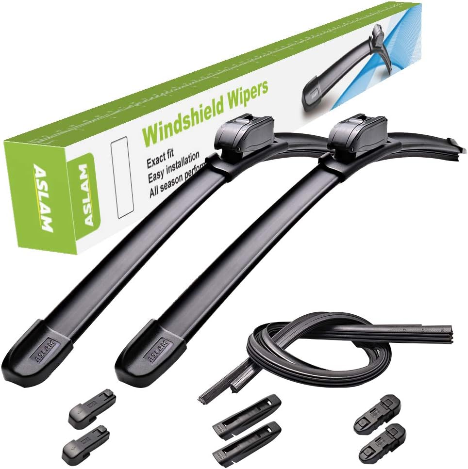 ASLAM Windshield Wipers AllSeason Blade TypeM 24"+16",Multifunctional Adapters and