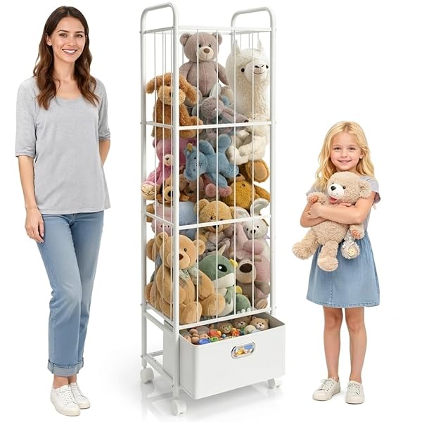 PUPPILUV STUFFED ANIMAL STORAGE, METAL STUFF ANIMALS ZOO...