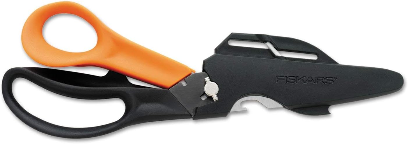 Wholesale CASE of 10 - Fiskars Multipurpose Scissors -Multipurpose Scissors, 9" L, Black/Orange