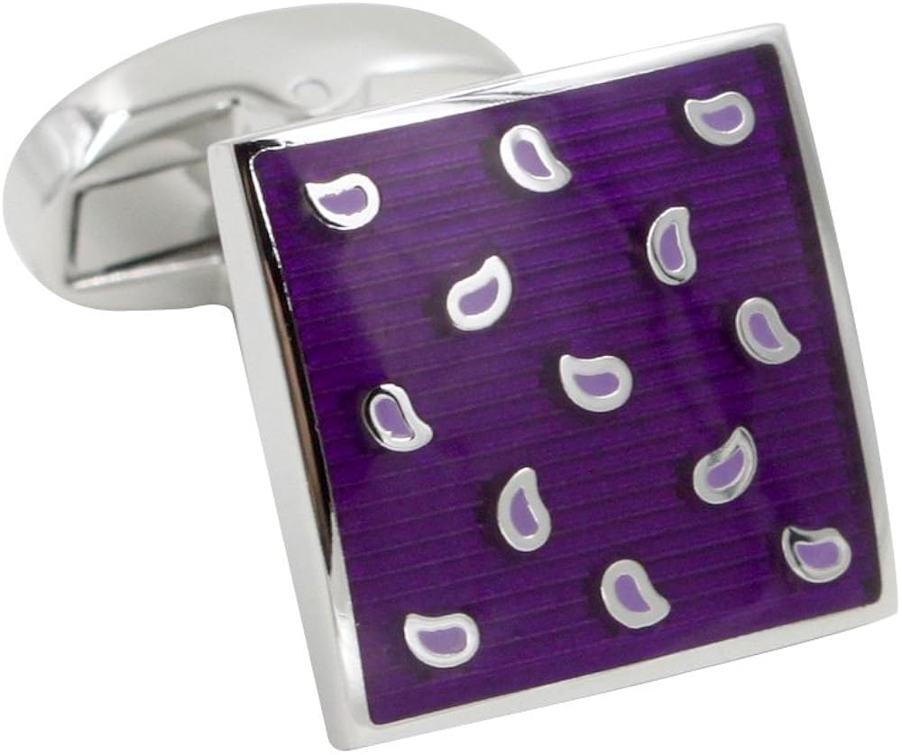 Tear Drop Purple Cufflinks - Image 5