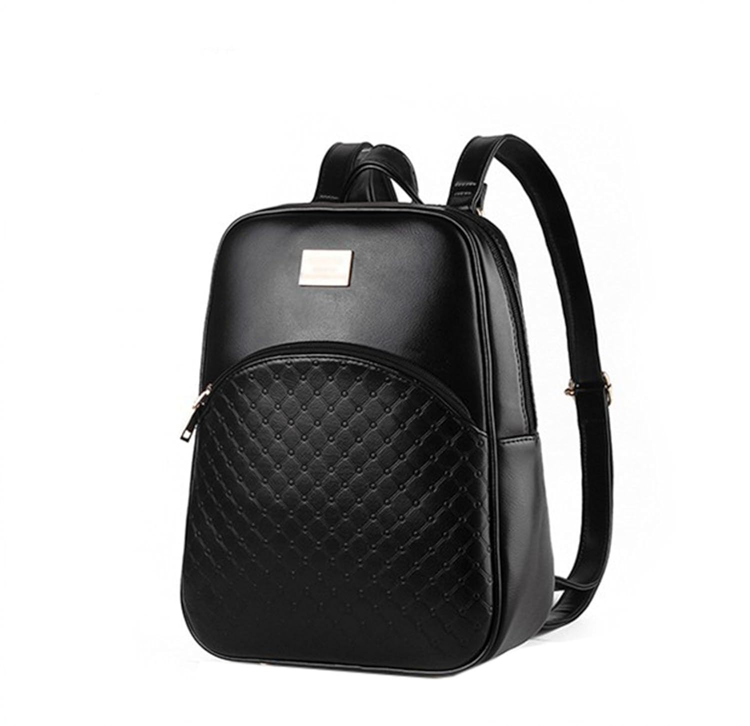 di grazia women's small pu leather black casual backpack