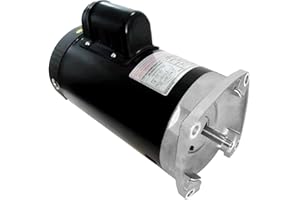 BXMGR B2854 Pool Pump Motor,1.5 HP Compatible With Century/Smith Pool Pump Motors. Square Flange, 3450 RPM, 230/115 Volts, 8.0/16.0 Amps, 56Y Frame, PSC, ODP Housing, 1.1 Service Factor,3 Year Warranty