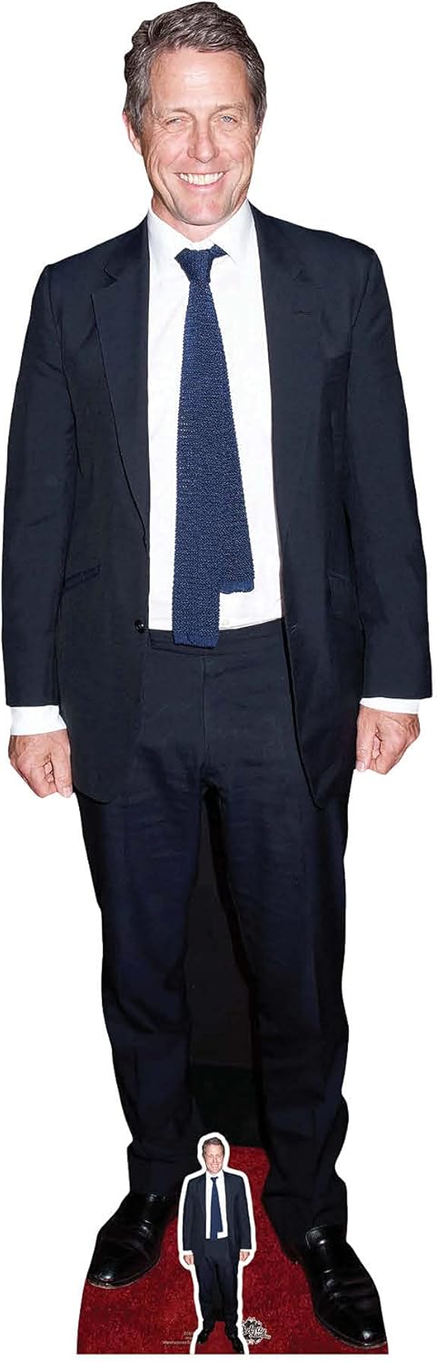 STAR CUTOUTS CS919 Hugh Grant (Tie) Life Size Cardboard Cutout with Free Mini Cut Out Perfect for Birthdays Gifts